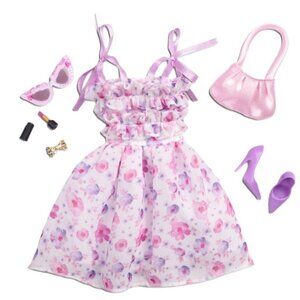 Barbie Spring Date Fashionistas Floral Dress Set With Accessories